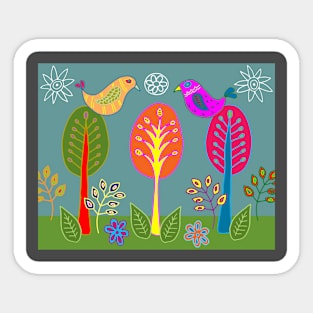 Birds of Spring Sticker